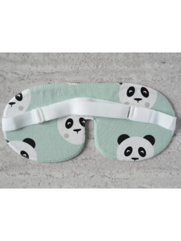 Maska na oči panda modrá