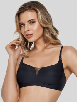 Marc André Seamless Second Skin V bralette W21-1464-TRS-SY Black