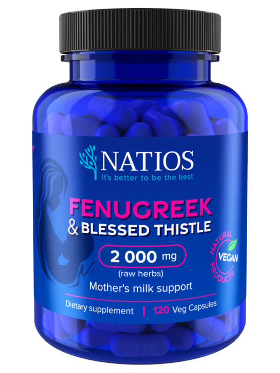 NATIOS Fenugreek & Blessed Thistle Extract, Pískavice & Benedikt