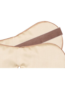 Holistic Silk Pure Silk celo-hedvábná maska na spaní s levandulí Cream one strap